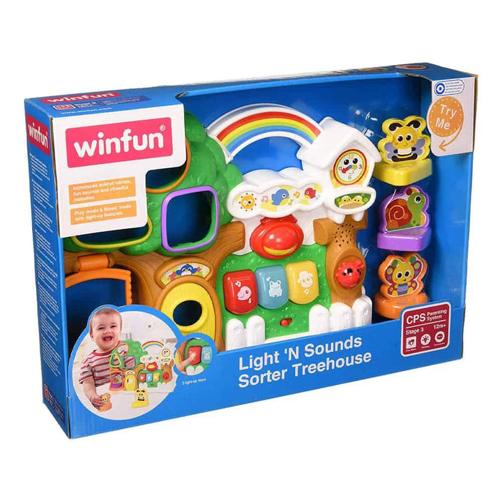 עץ התאם צורה מנגן עם פעילויות - WinFun - צעצועים ילדים ודרקונים