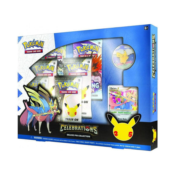 מארז דלוקס קלפי פוקימון זאסיאן X - Pokemon Delux Pin Celebrations Collection - צעצועים ילדים ודרקונים