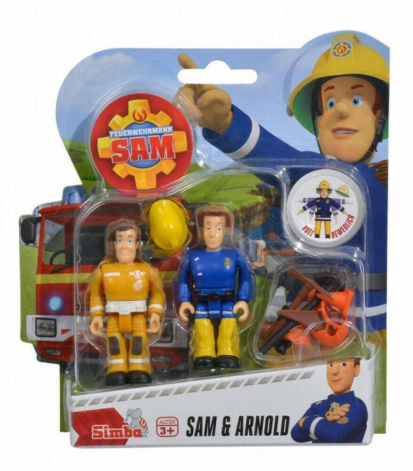 סמי הכבאי - מארז זוג דמויות - סמי וארנולד כ-8 ס"מ - צעצועים ילדים ודרקונים