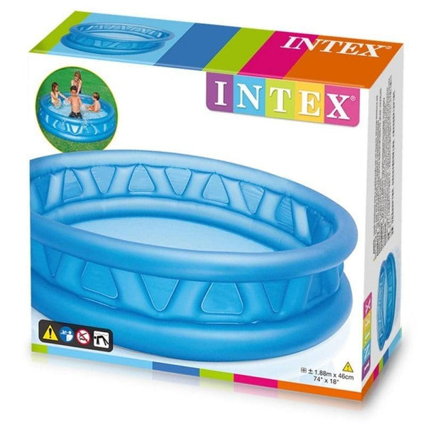 בריכה עגולה כחולה קוטר 1.88 ס"מ - INTEX - צעצועים ילדים ודרקונים