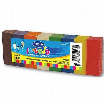 פלסטלינה 8 צבעים 160 גרם - צעצועים ילדים ודרקונים