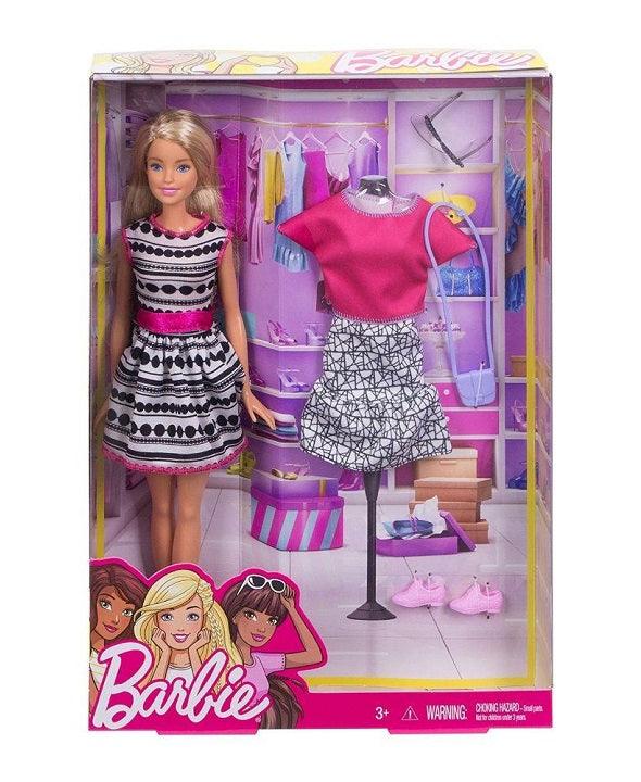 בובת ברבי אופנה כולל אביזרים - Barbie Fashions Blonde - צעצועים ילדים ודרקונים