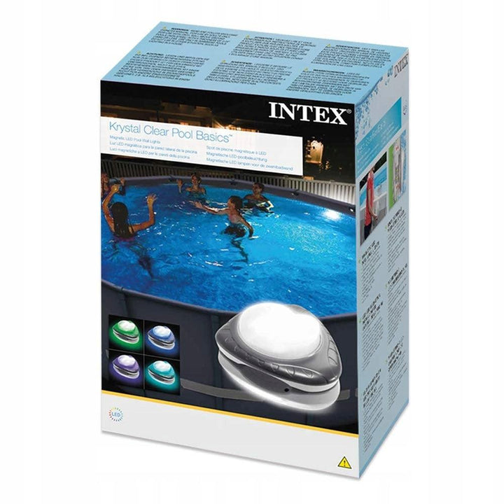 מנורת לד מגנטית לדפנות הבריכה מחליפה צבעים - INTEX - צעצועים ילדים ודרקונים
