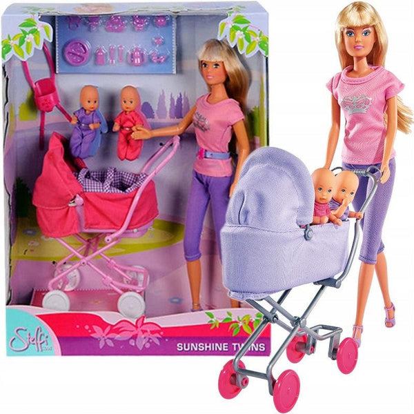 בובת סטפי אמא עם עגלה ותאומים - Steffi - צעצועים ילדים ודרקונים