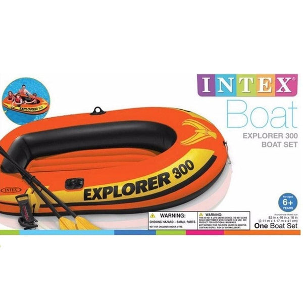 סירה 300 כולל משאבה ומשוטים - INTEX - צעצועים ילדים ודרקונים