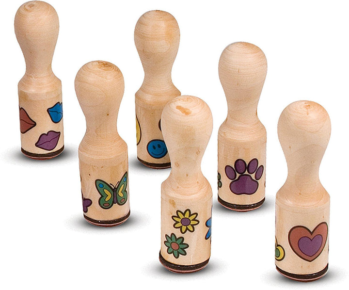 ערכת חותמות ידית מעץ מבית Melissa and Doug - צעצועים ילדים ודרקונים