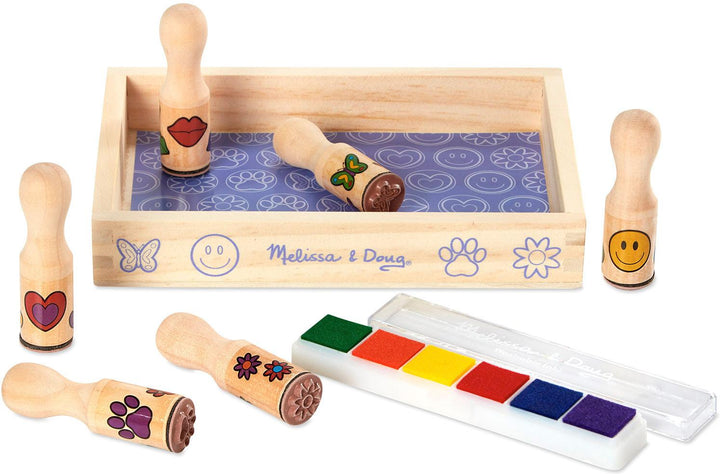 ערכת חותמות ידית מעץ מבית Melissa and Doug - צעצועים ילדים ודרקונים