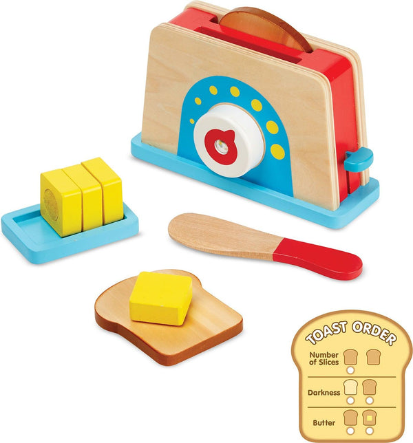 טוסטר מעץ בתוספת חמאה ותפריט מבית Melissa and Doug - צעצועים ילדים ודרקונים