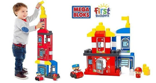 סט הרכבה מגה בלוקס בניית כוחות כיבוי אש - 40 חלקים - mega bloks lets get building - צעצועים ילדים ודרקונים