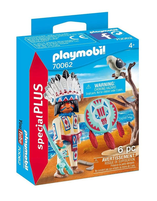 Playmobil פליימוביל 70062 צ'יף אינדיאני - 70062 - צעצועים ילדים ודרקונים
