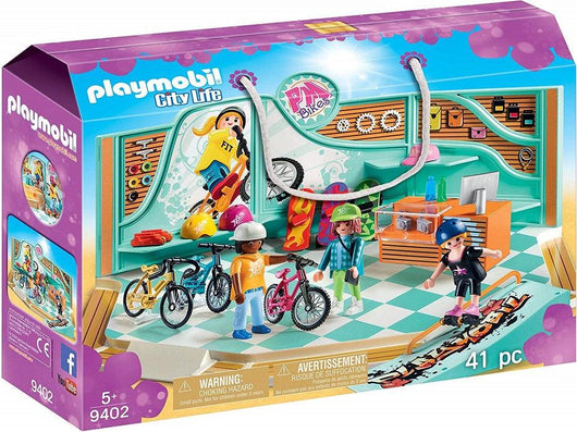 פליימוביל 9402 חנות אופניים וסקייטבורד - playmobil 9402 - צעצועים ילדים ודרקונים