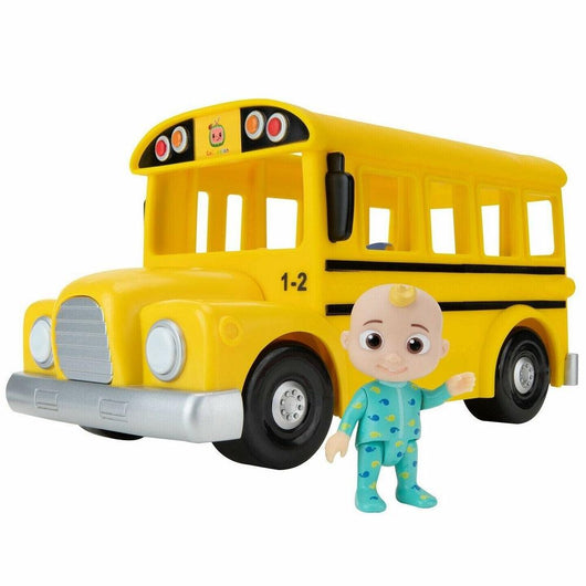 אוטובוס בית ספר צהוב מנגן ודמות - קוקומלון - צעצועים ילדים ודרקונים